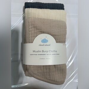 Cloud Island Soft Muslin Cloths in Cream and Tan